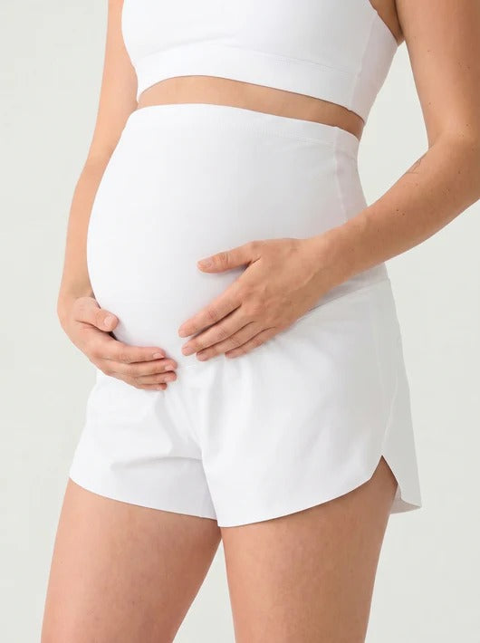 Maternity Bump Shorts – No-Roll Over-the-Bump Fit