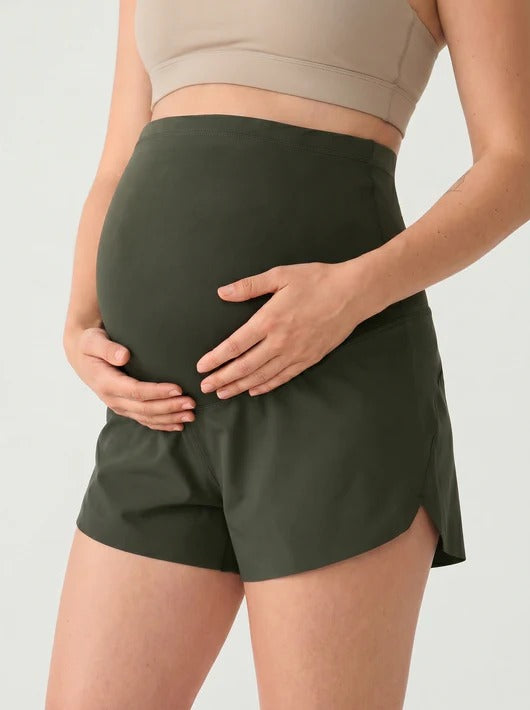 Maternity Bump Shorts – No-Roll Over-the-Bump Fit