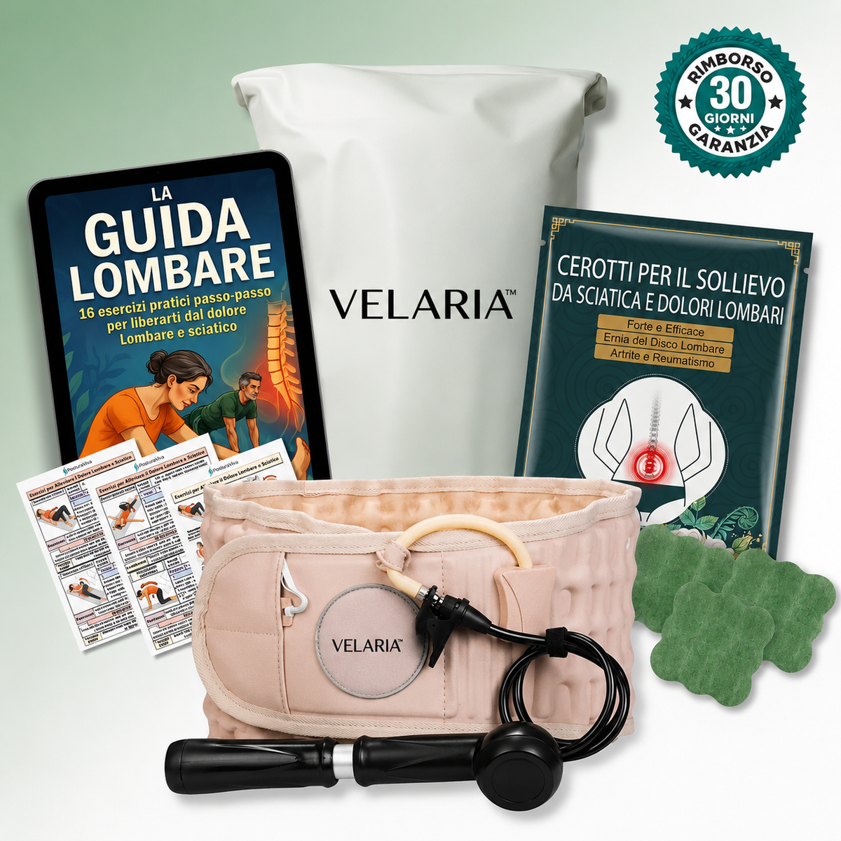 Cintura Lombare 2-in-1 Velaria™ Decompressione & Sollievo dal Dolore