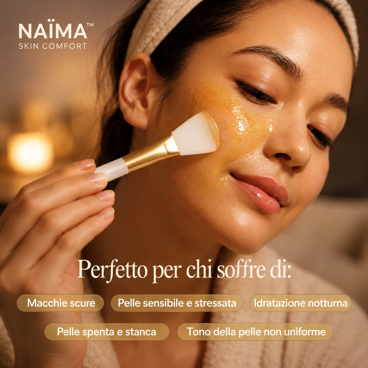 Naima™ Maschera Koreana Collagene e Curcuma