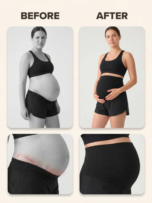 Maternity Bump Shorts – No-Roll Over-the-Bump Fit